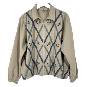 Alfred Dunner Vintage  Flower Embroidered Jacket, Size 10P